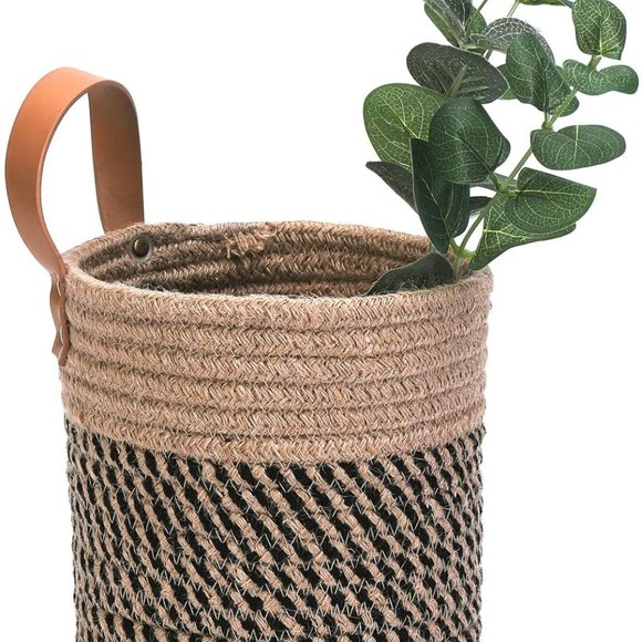 Jute Woven Wall Hanging Storage Baskets - Picture 3 of 6